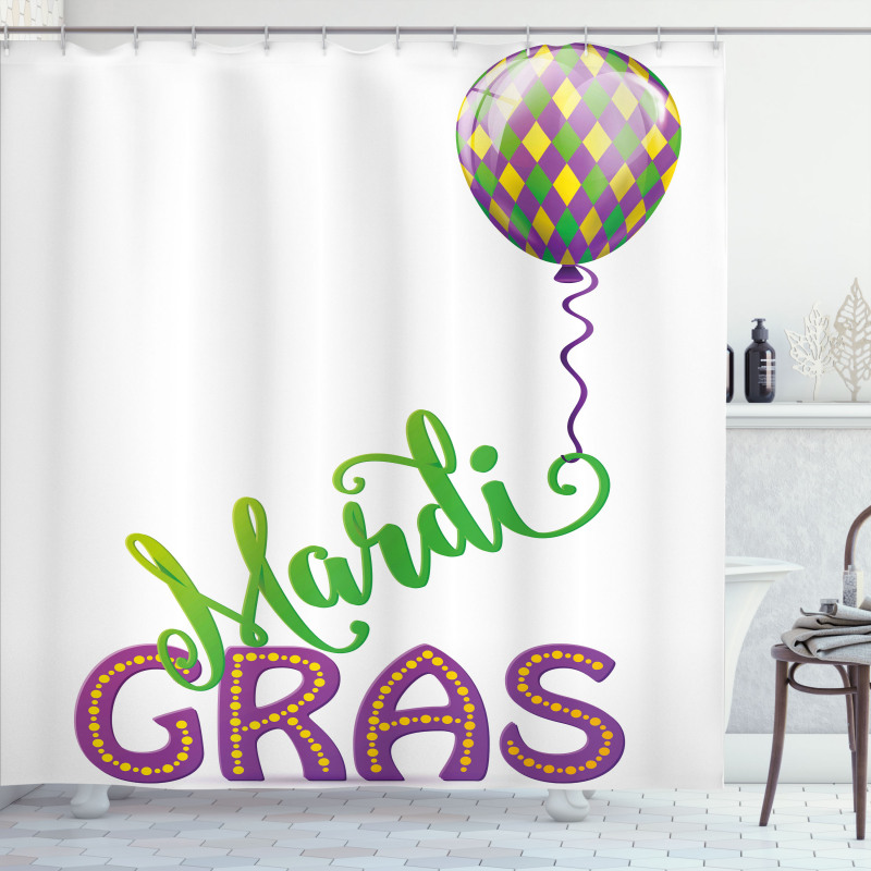 Cartoon Mardi Gras Shower Curtain