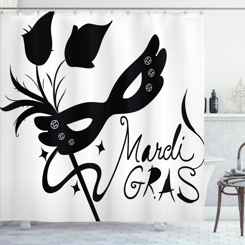 Classic Mask Flowers Shower Curtain