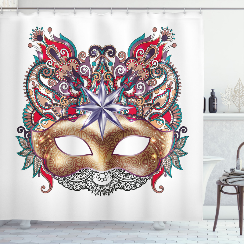 Venetian Ornate Mask Shower Curtain
