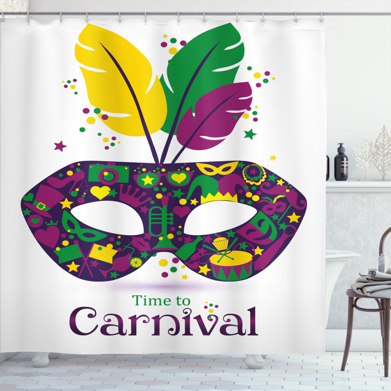Time to Carnival Shower Curtain