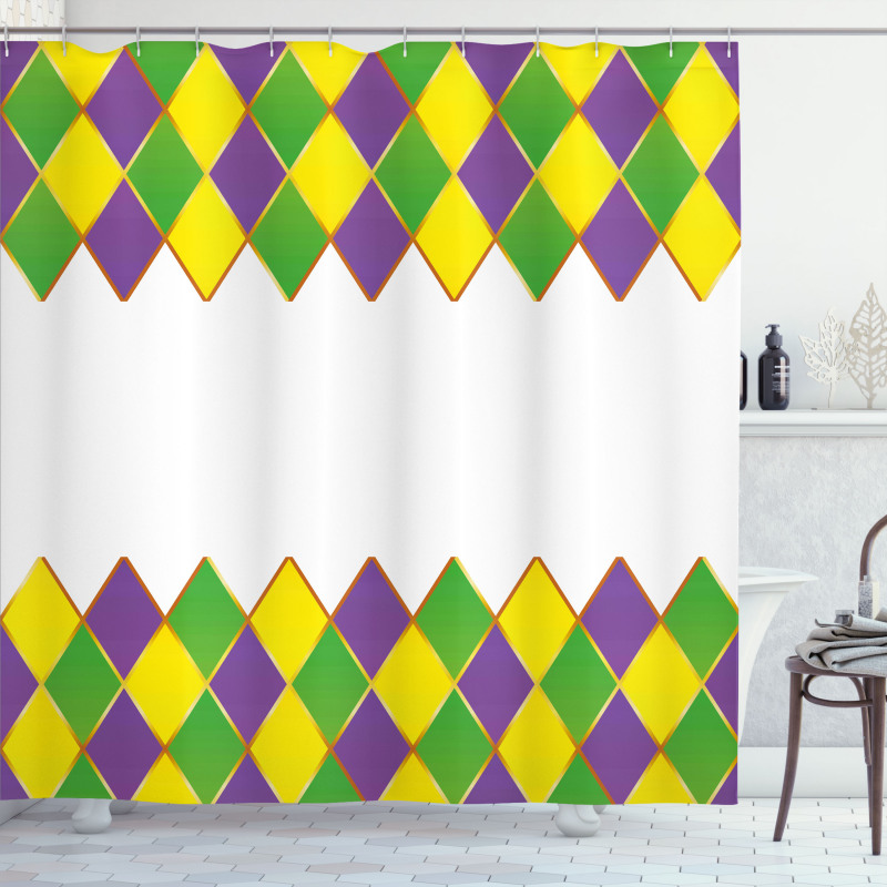 Carnival Colors Grid Shower Curtain