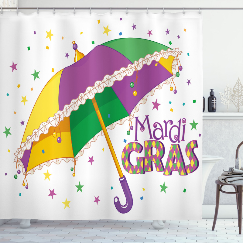 Umbrella Stars Fun Shower Curtain