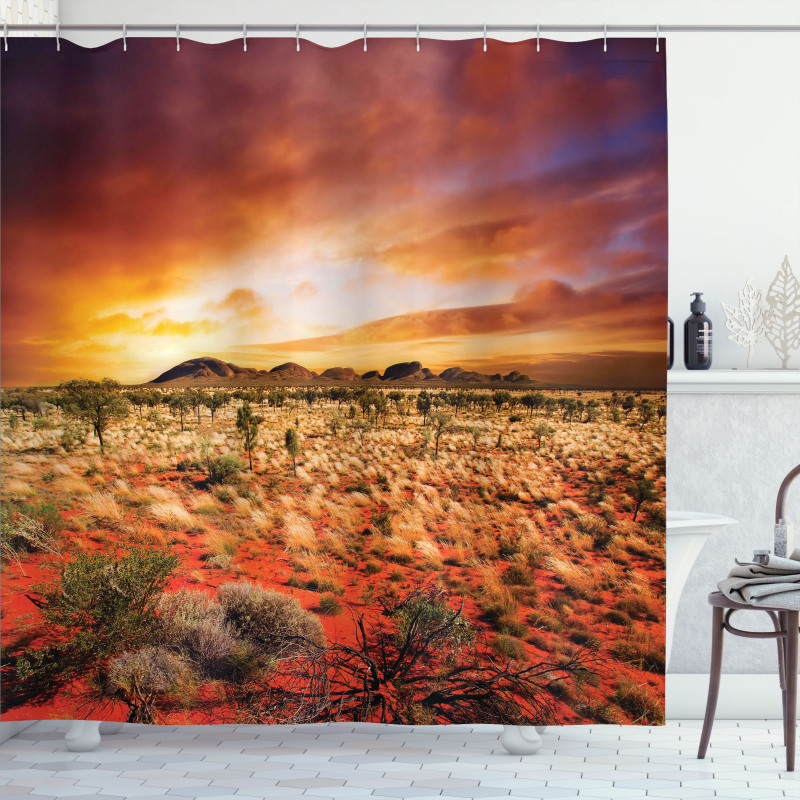 Sunset Central Australia Shower Curtain