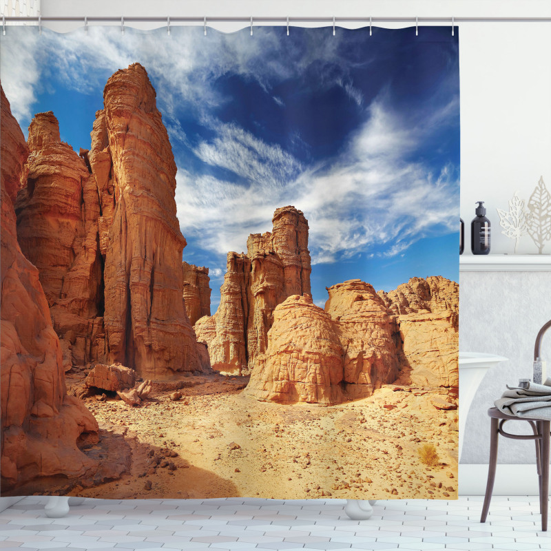 Bizarre Sandstone Cliffs Shower Curtain