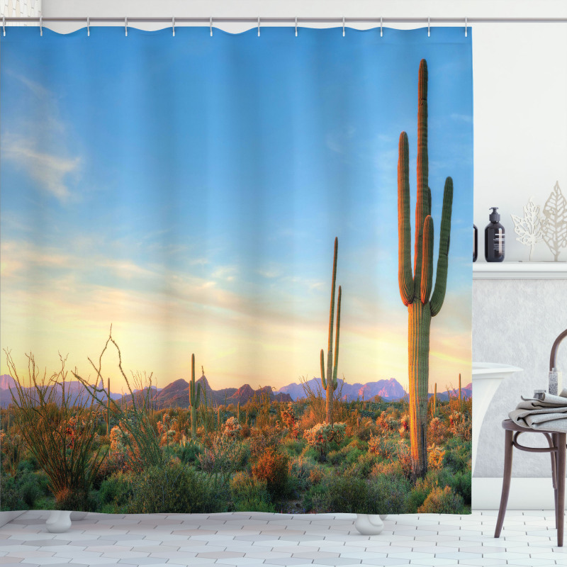 Sonoran Desert Sunset Shower Curtain