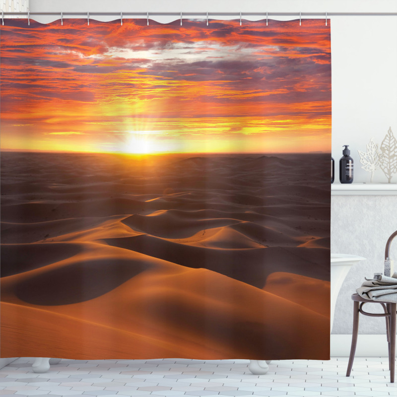 Dramatic Sunset Scenery Shower Curtain