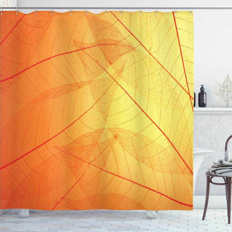 Autumn Nature Dry Leaves Shower Curtain