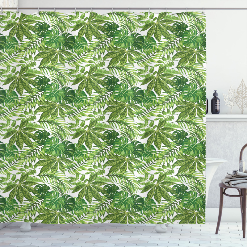 Jungle Foliage Eco Shower Curtain