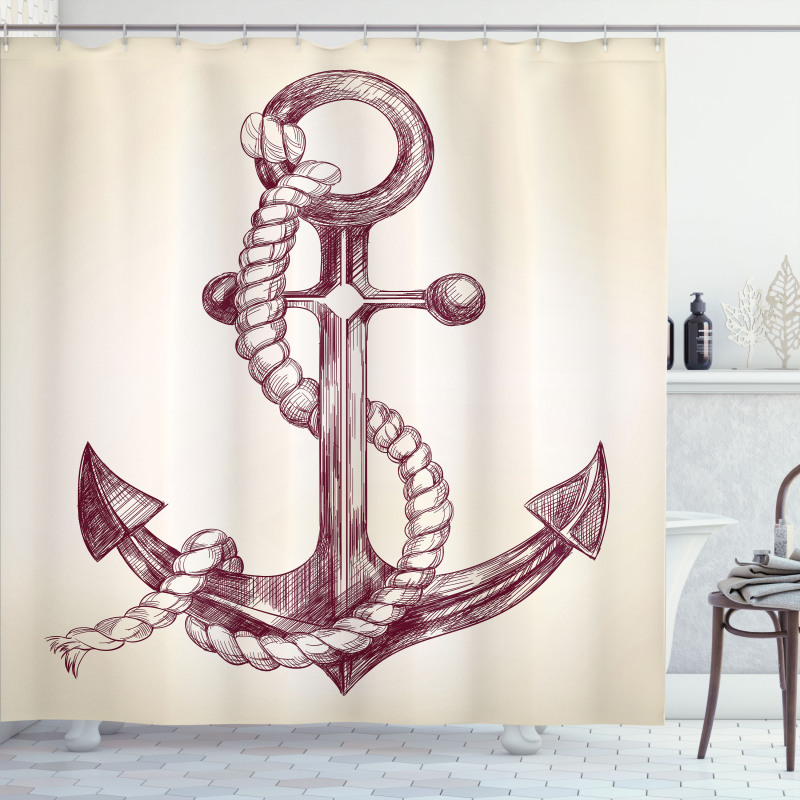 Realistic Marine Design Shower Curtain