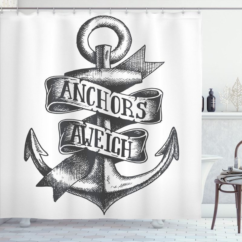 Tattoo Style Old Shower Curtain