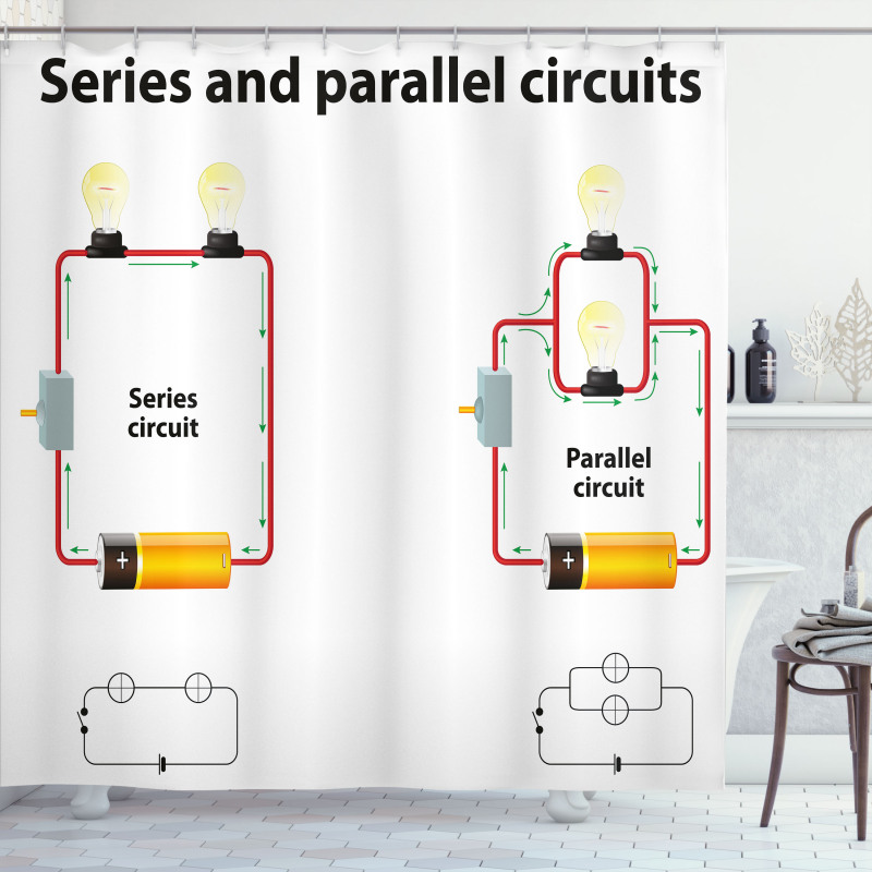 Parallel Circuts Shower Curtain