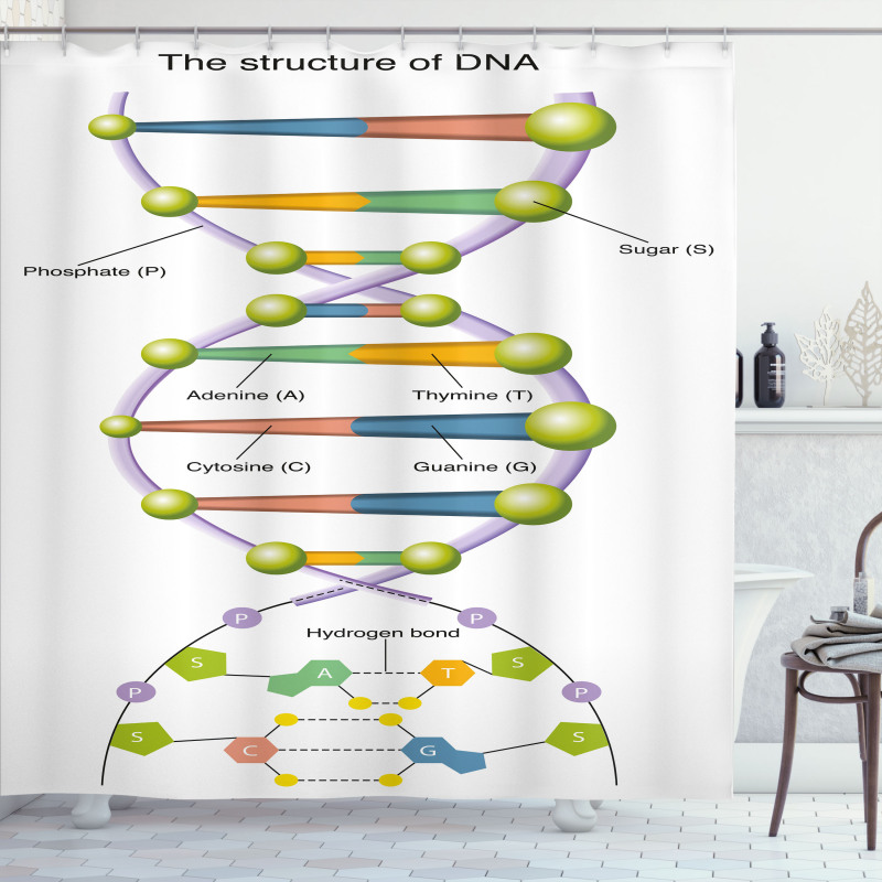 Genetic Code Fun Shower Curtain