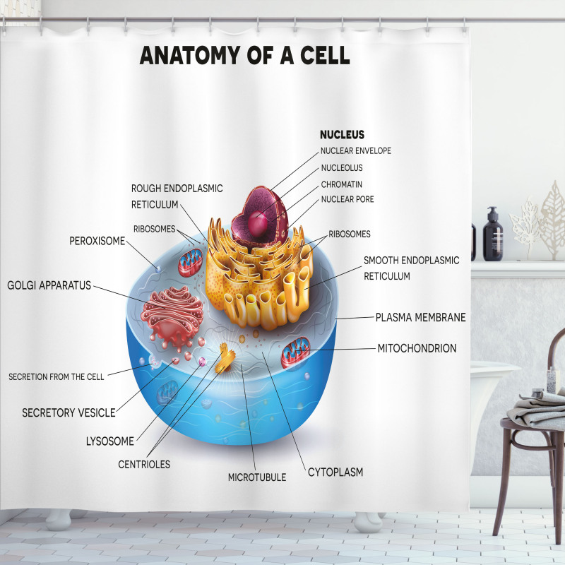 Microscopic Parts Shower Curtain