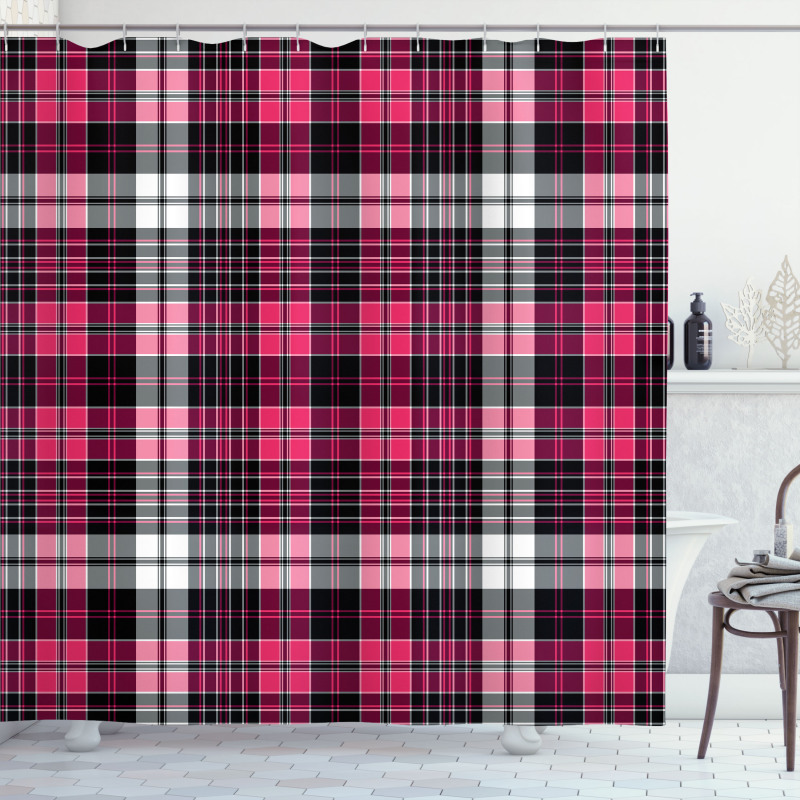 Geometric Old Tartan Shower Curtain