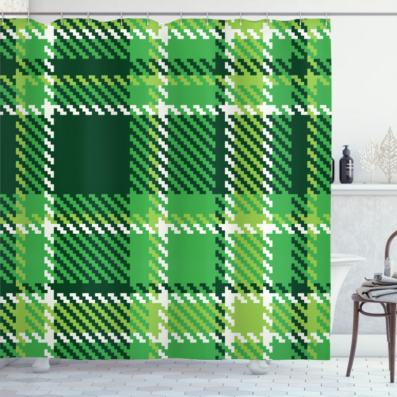 Irish Mosaic Green Shower Curtain