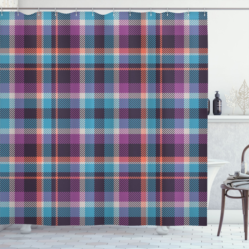 Scotland Country Tile Shower Curtain