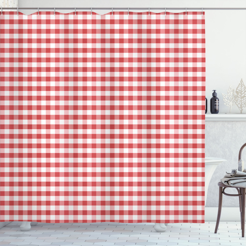 Traditional Gingham Shower Curtain