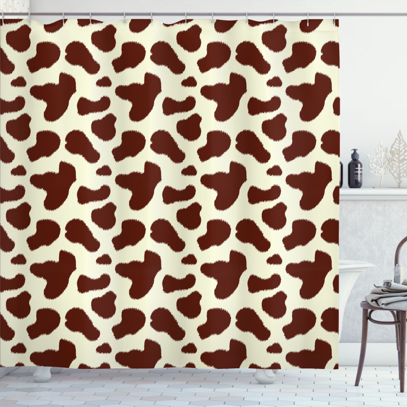 Cattle Skin with Spot Shower Curtain