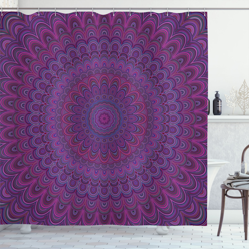 Vintage Purple Mandala Shower Curtain