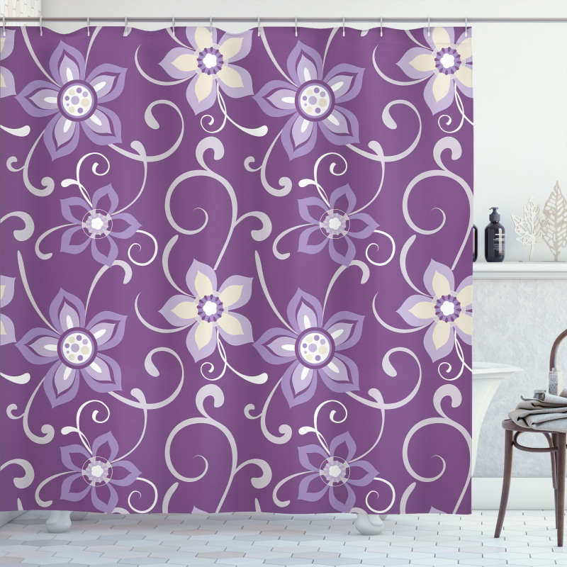Lilacs with Leaves Shower Curtain