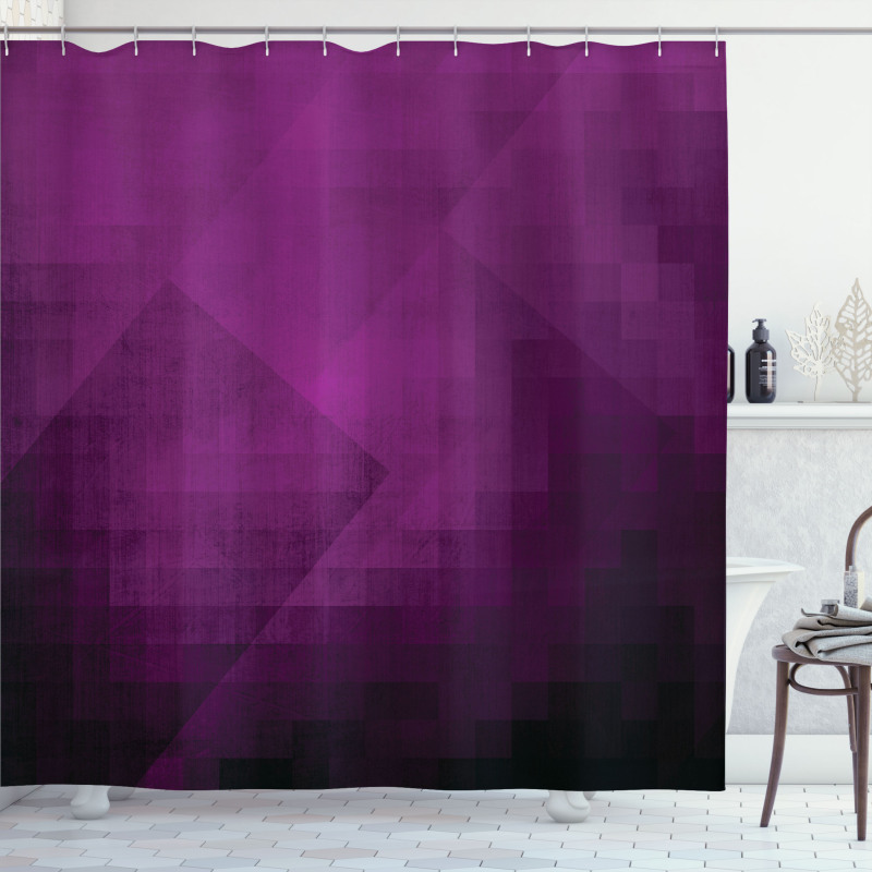 Squares Modern Art Shower Curtain