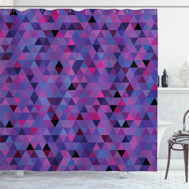 Small Triangles Mosaic Shower Curtain