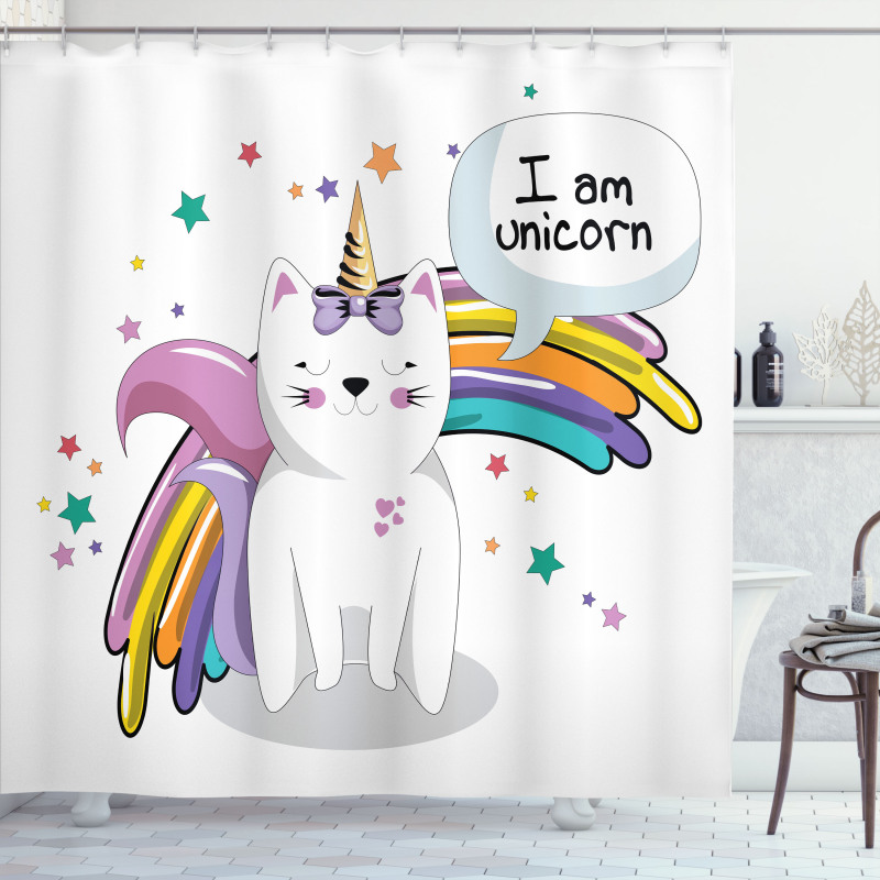 Kids Fiction Fairy Shower Curtain