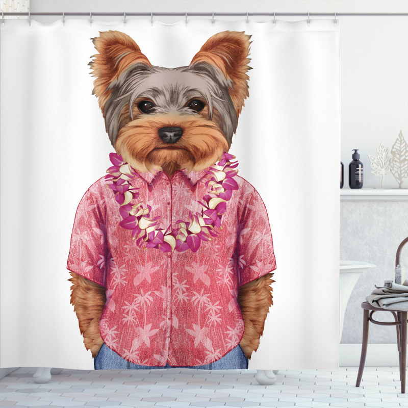 Dog in Humanoid Form Shower Curtain