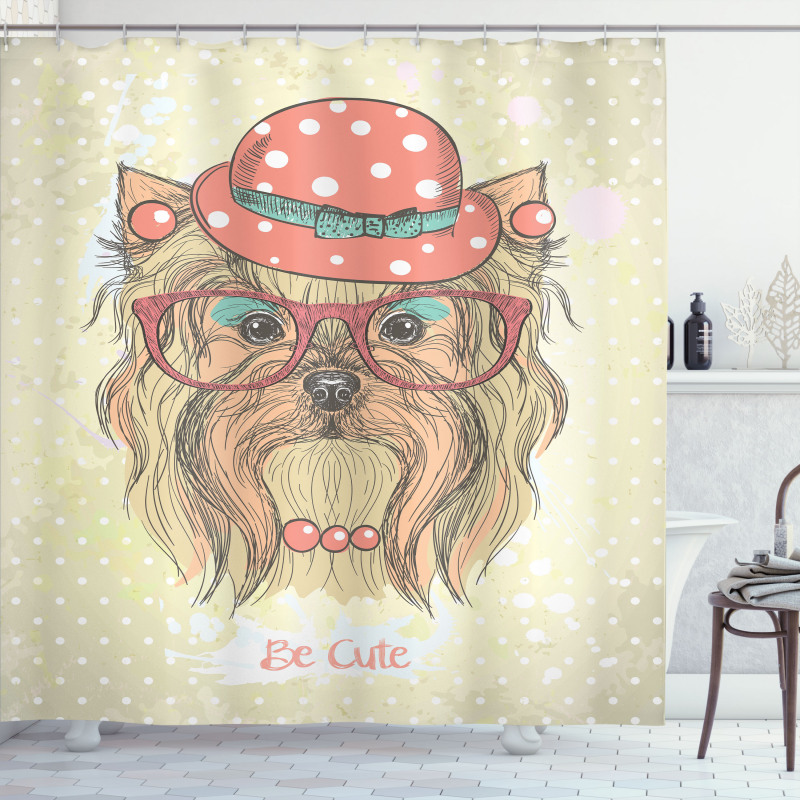 Be Puppy Shower Curtain