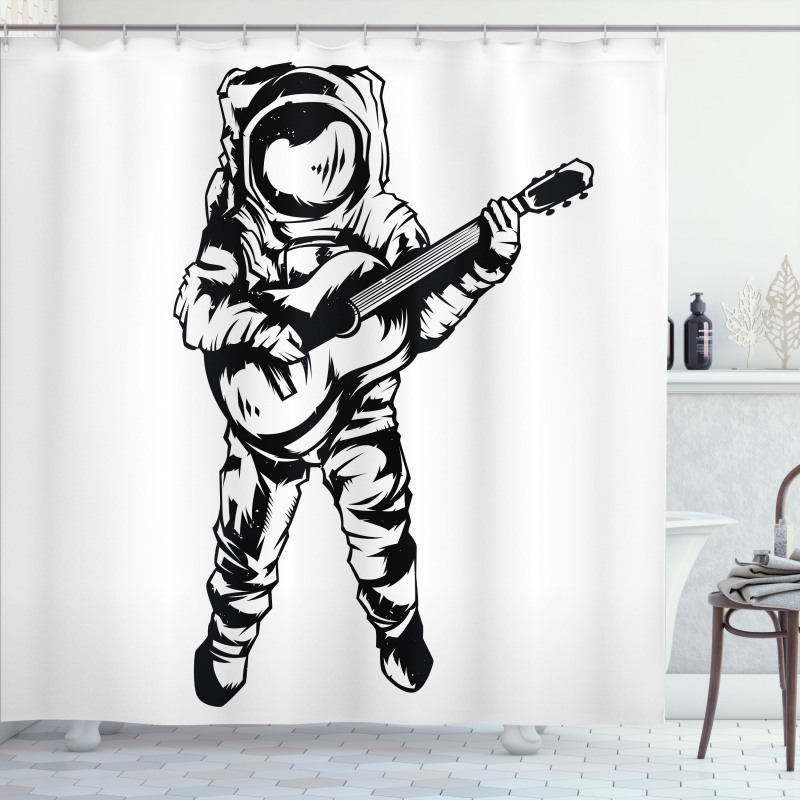 Jamming Space Man Shower Curtain