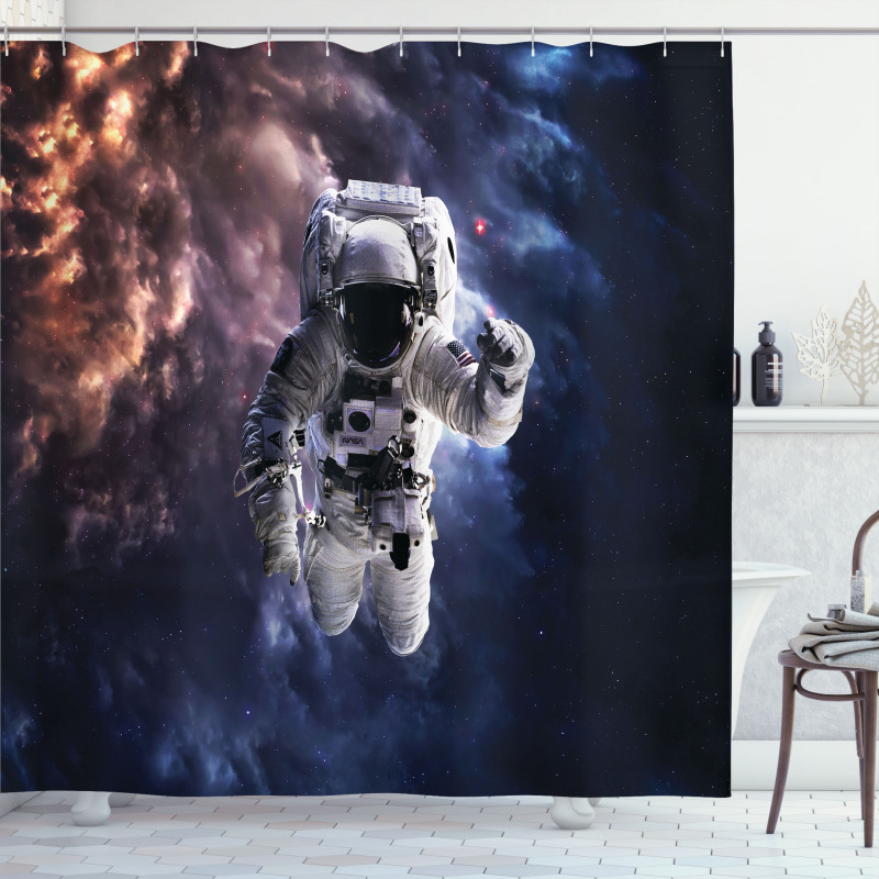 Realistic Space Suit Shower Curtain