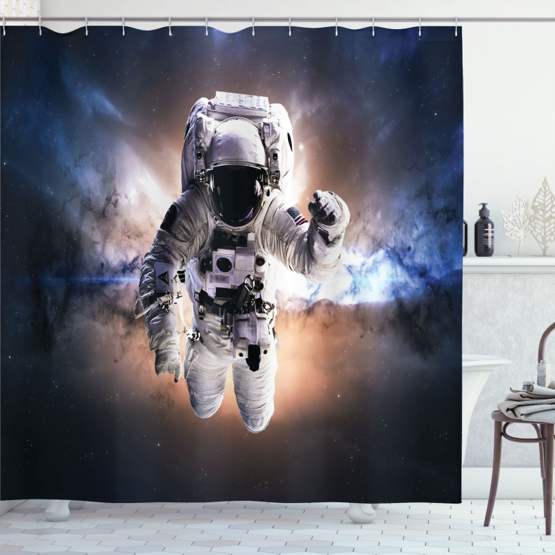 Floating in Space Shower Curtain