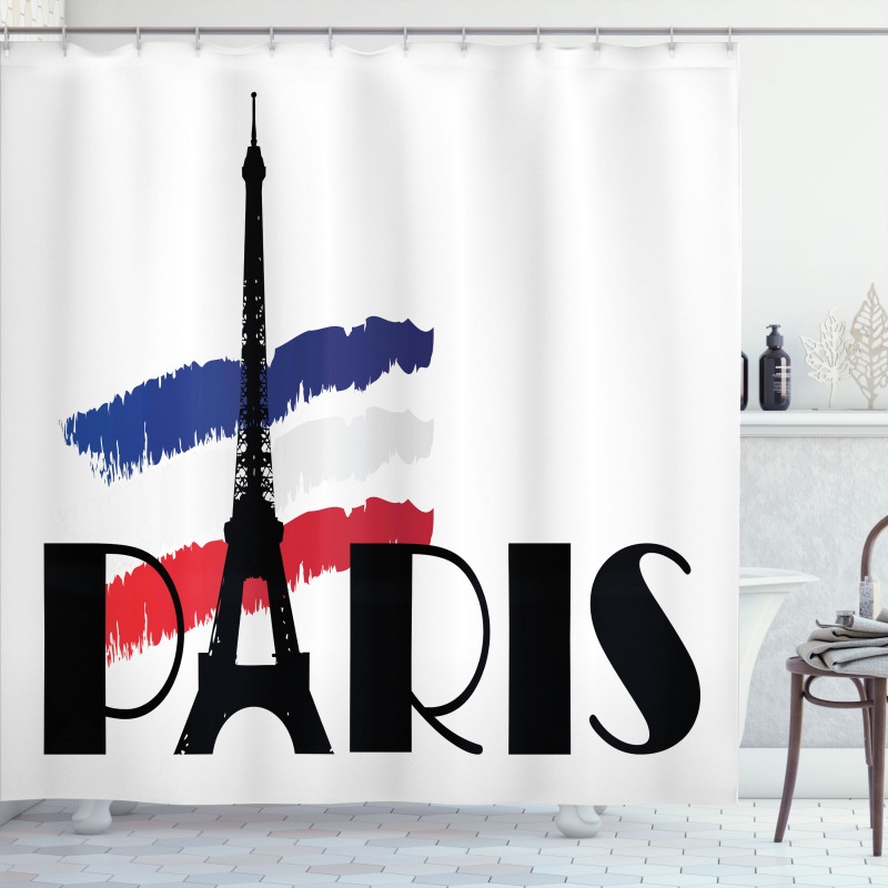 Paris Eiffel Tower Image Shower Curtain