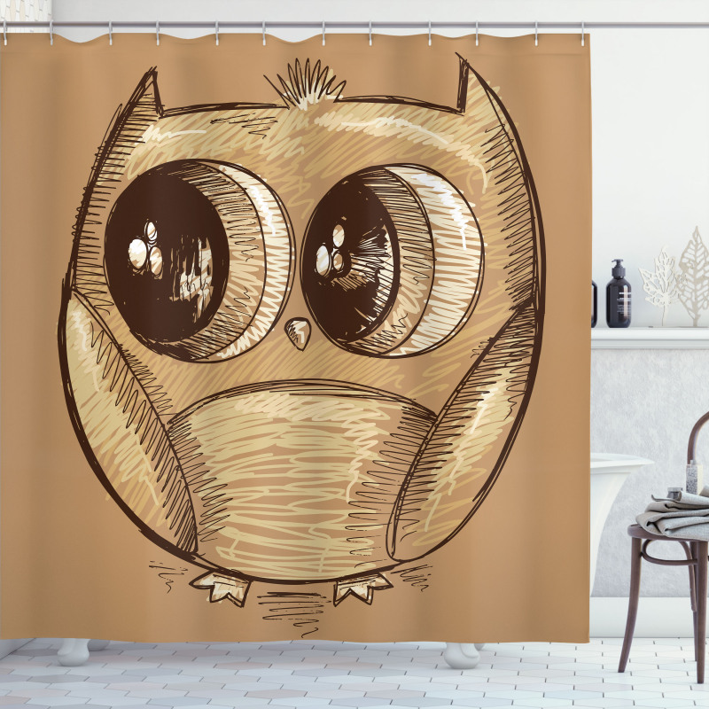 Owl Big Eyes Shower Curtain