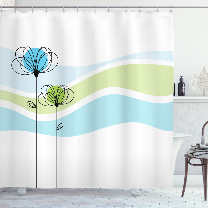 Summer Flowers Shower Curtain