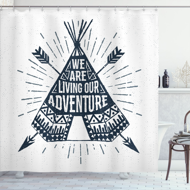 Teepee with Arrows Shower Curtain