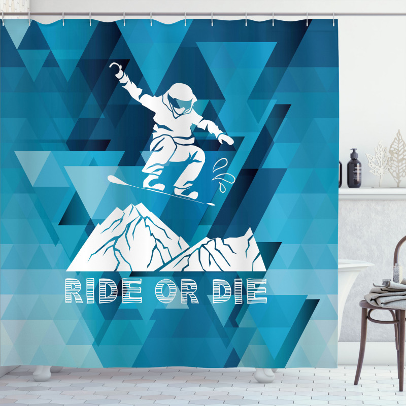 Ride or Die Sketch Shower Curtain