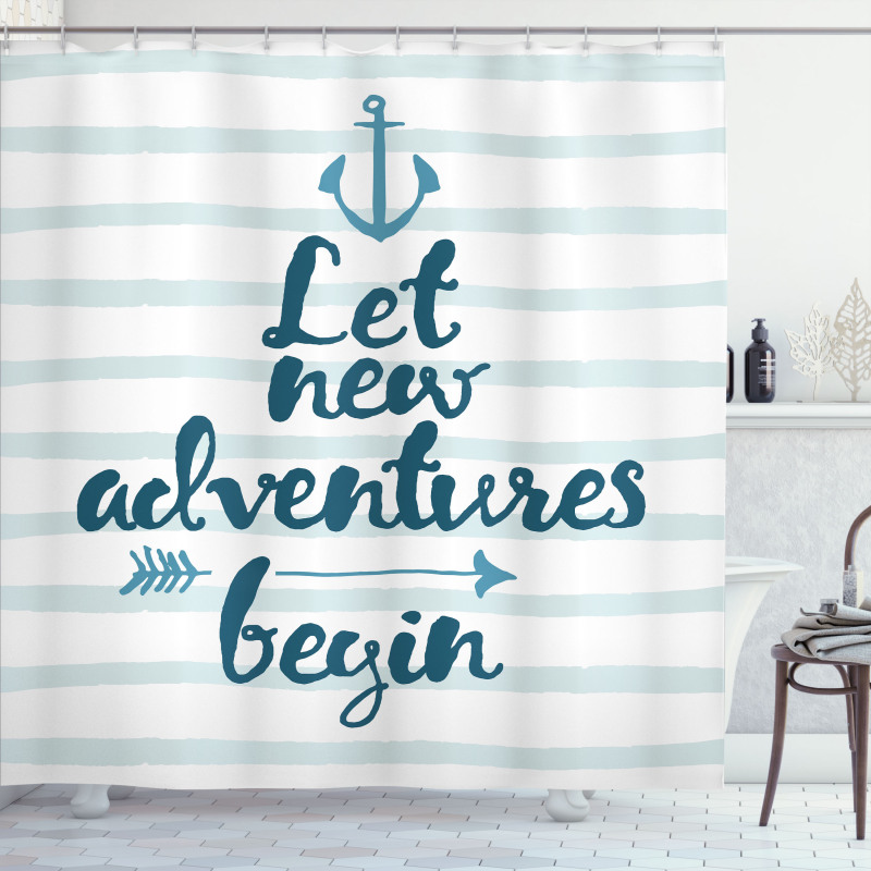 Nautical Anchor Arrow Shower Curtain