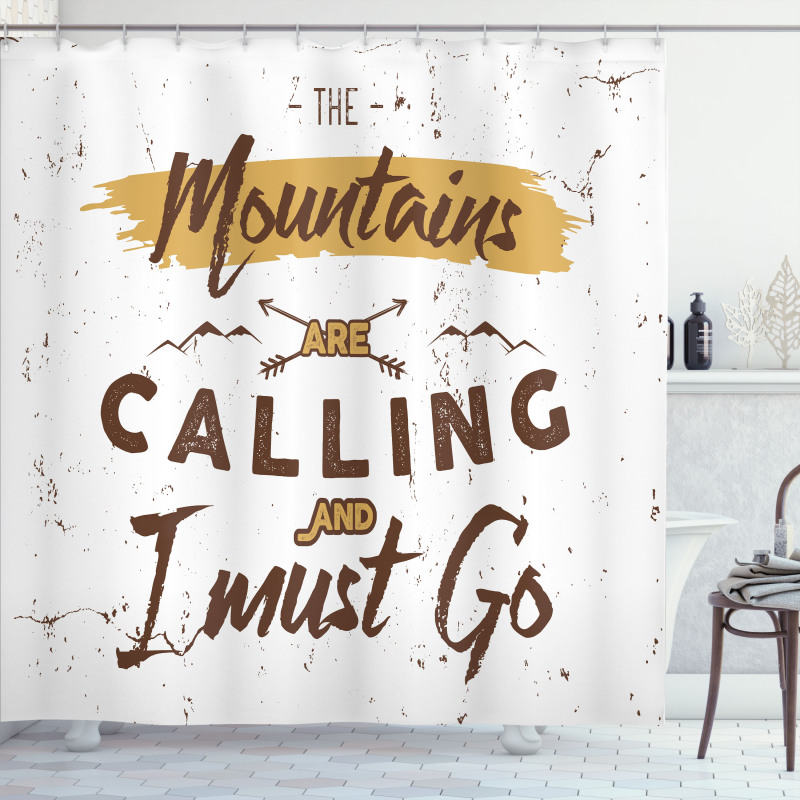 Call of the Mountains Shower Curtain