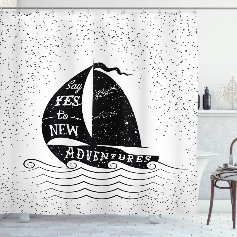 Small Boat Maritime Shower Curtain
