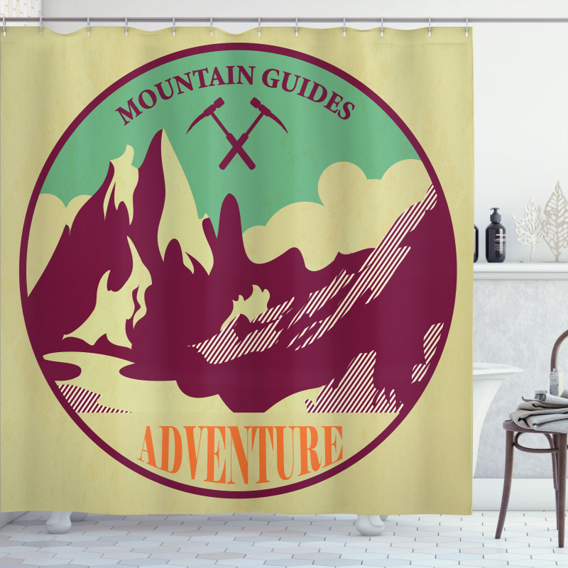 Trekking Camping Art Shower Curtain