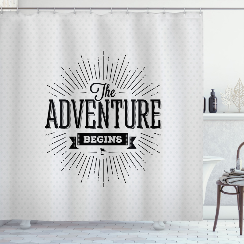 Retro Vintage Words Shower Curtain