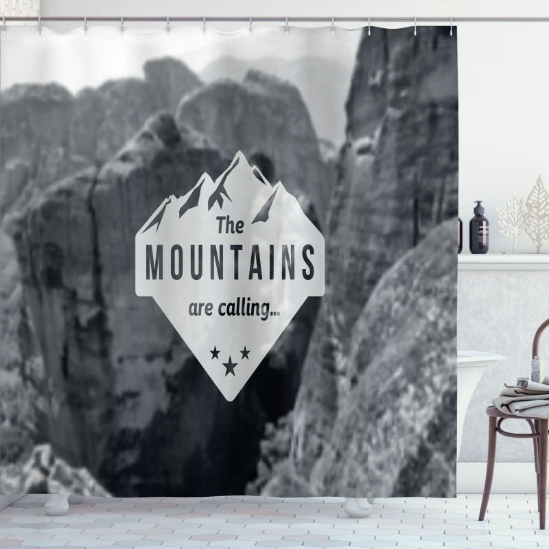 Mountains are Calling Shower Curtain