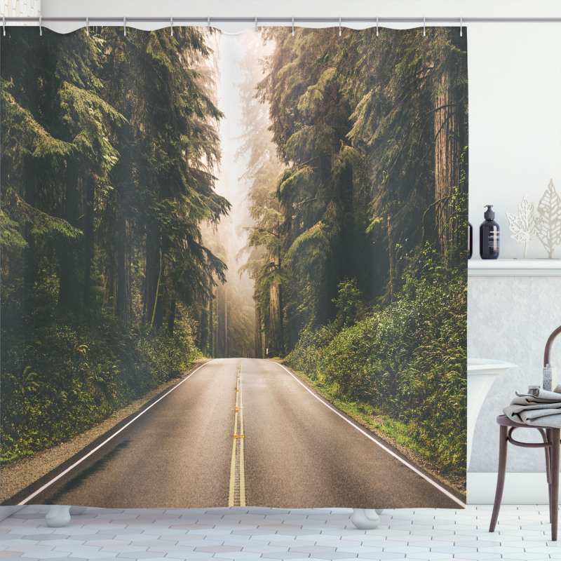 California USA Roads Shower Curtain