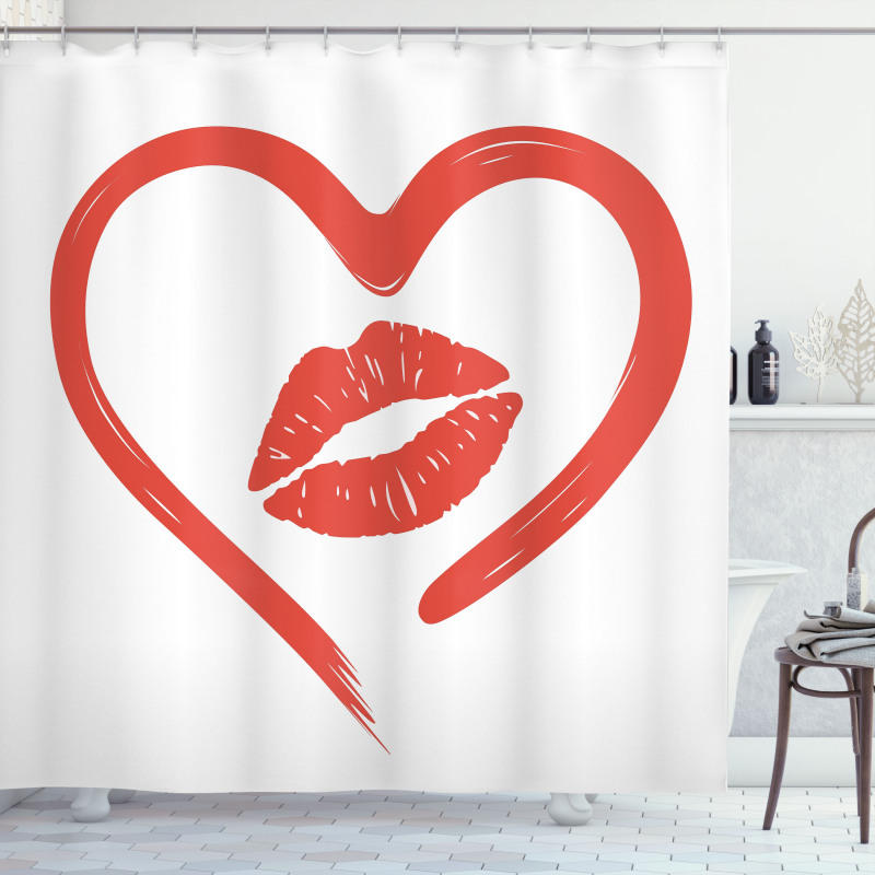 Romance Passion Lipstick Shower Curtain