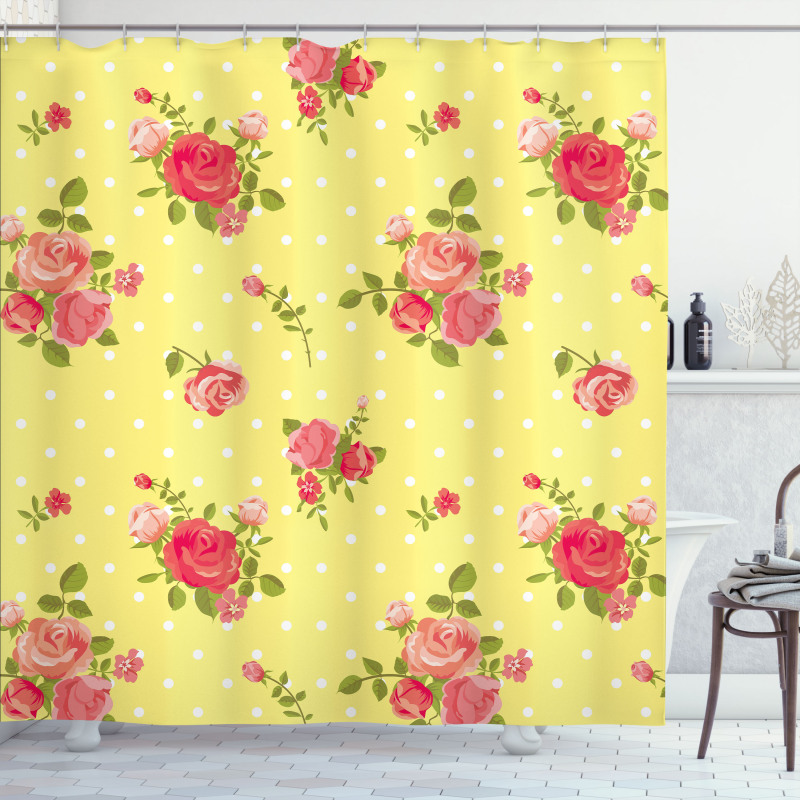 Old Fashioned Feminine Shower Curtain