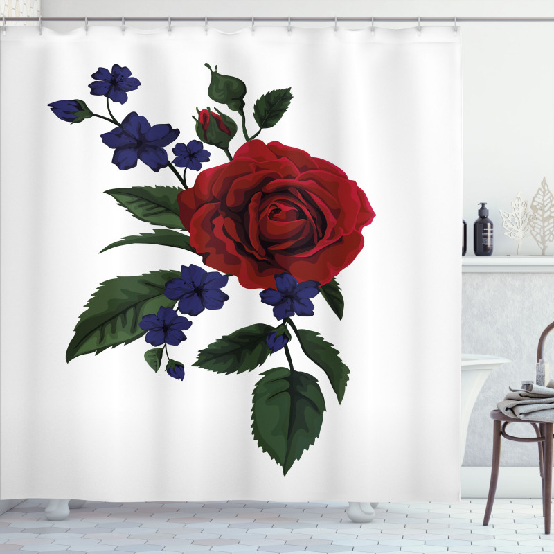 Rosebud Little Blossom Shower Curtain