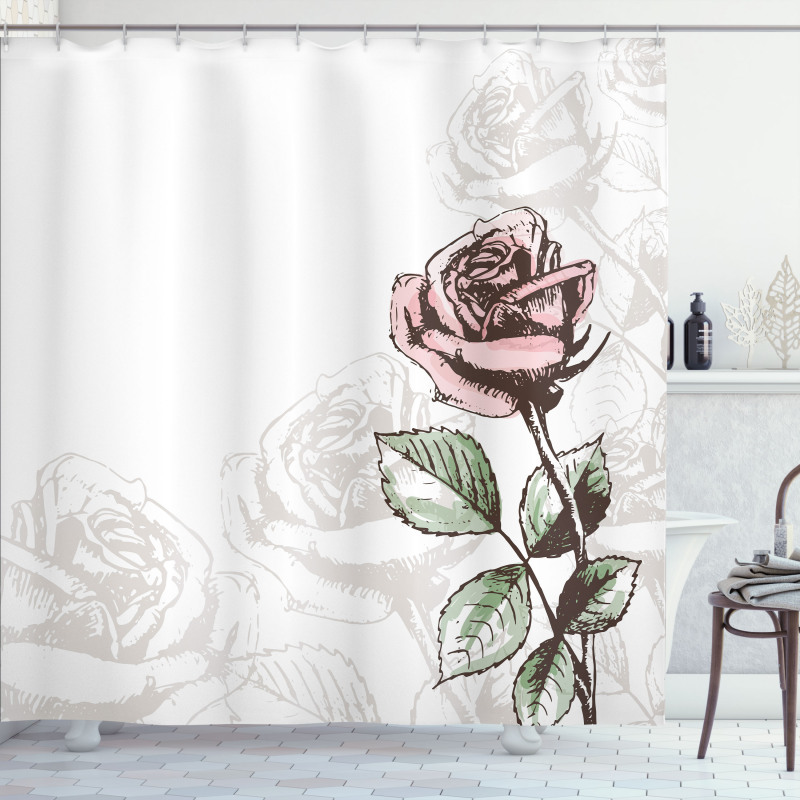 Victorian Antique Sketch Shower Curtain