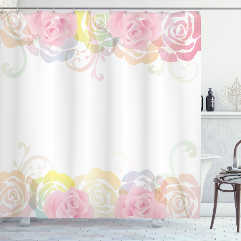 Tender Springtime Borders Shower Curtain