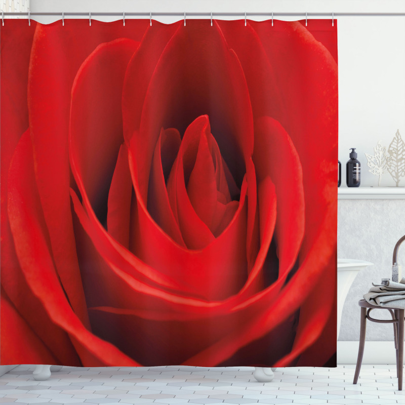 Natural Beauty Red Blossom Shower Curtain